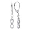 925 Sterling Silver White 0.22CTW DIAMOND FASHION EARRI
