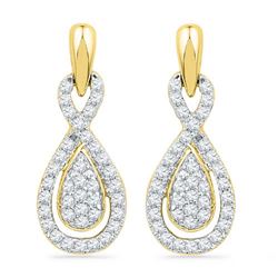 10K Yellow-gold 0.33CTW DIAMOND FASHION EARRING