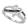 Image 1 : 925 Sterling Silver White 0.10CTW DIAMOND FASHION RING
