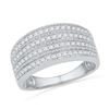 Image 1 : 10KT White Gold 0.50CTW DIAMOND FASHION BAND