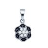 10KT White Gold 0.20CTW DIAMOND FLOWER PENDANT