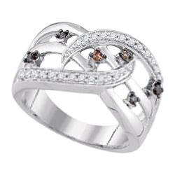 10K White-gold 0.33CTW DIAMOND COGNAC RING