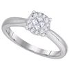 Image 1 : 14KT White Gold 0.25CTW DIAMOND SOLIEL RING