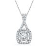 Image 1 : 10KT White Gold 0.40CTW DIAMOND FASHION PENDANT