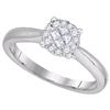 Image 1 : 14KT White Gold 0.25CTW DIAMOND SOLIEL RING