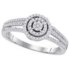 Image 1 : 10KT White Gold 0.33CTW DIAMOND MICRO-PAVE BRIDAL RING