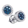 Image 1 : 10KT White Gold 0.48CTW BLUE DIAMOND FASHION EARRING