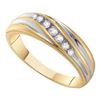 Image 1 : 10K Yellow-gold 0.16CT DIAMOND FASHION MENS BAND