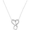 Image 1 : 10KT White Gold 0.05CTW DIAMOND HEART PENDANT