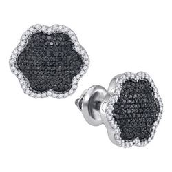 10KT White Gold 0.50CTW DIAMOND MICRO-PAVE EARRING