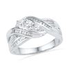 Image 1 : 10KT White Gold 0.50CTW DIAMOND FASHION RING