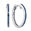 Image 1 : 10K White-gold 0.10CTW DIAMOND FASHION EARRING