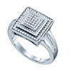 Image 1 : 10KT White Gold 0.22CTW DIAMOND MICRO PAVE RING
