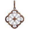 Image 1 : 10KT White Gold 0.50CTW COGNAC DIAMOND FASHION PENDANT
