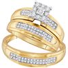 Image 1 : 10K Yellow-gold 0.34CTW DIAMOND FASHION TRIO-SET