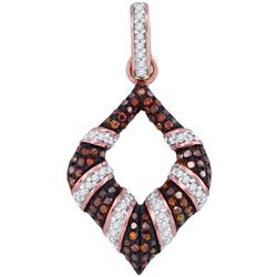 10KT Rose Gold 0.33CTW DIAMOND HEART PENDANT