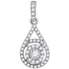 Image 1 : 10KT White Gold 0.25CTW DIAMOND FASHION PENDANT