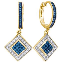 10K Yellow-gold 0.50CTW DIAMOND MICRO-PAVE EARRING