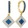 Image 1 : 10K Yellow-gold 0.50CTW DIAMOND MICRO-PAVE EARRING