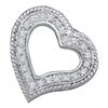 Image 1 : 10KT White Gold 0.18CTW DIAMOND HEART PENDANT