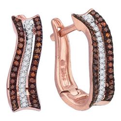 10KT White Gold 0.25CTW DIAMOND MICRO-PAVE HOOPS