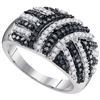 Image 1 : 10KT White Gold 0.75CTW BLACK DIAMOND FASHION RING