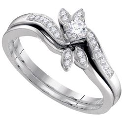 10KT White Gold 0.26CTW DIAMOND FASHION RING