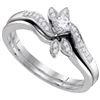 Image 1 : 10KT White Gold 0.26CTW DIAMOND FASHION RING