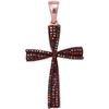 Image 1 : 10KT Rose Gold 0.26CTW DIAMOND CROSS PENDANT
