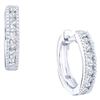 Image 1 : 14KT White Gold 0.26CTW DIAMOND LADIES MICRO-PAVE EARRI