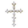 Image 1 : 14KT Yellow Gold 0.45CTW ROUND DIAMOND LADIES CROSS PEN