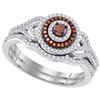 Image 1 : 10KT White Gold 0.50CTW DIAMOND BRIDAL SET