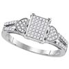 Image 1 : 10KT White Gold 0.25CT DIAMOND MICRO-PAVE RING