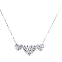 10KT White Gold 0.40CTW DIAMOND FASHION NECKLACE