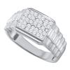 Image 1 : 10KT White Gold 0.50CT DIAMOND FASHION MENS RING