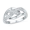 Image 1 : 10KT White Gold 0.20CTW DIAMOND FASHION BAND