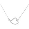 Image 1 : 10KT White Gold 0.15CTW DIAMOND FASHION NECKLACE