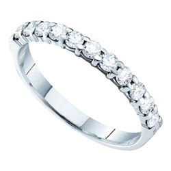 14KT White Gold 0.51CT-DIAMOND MACHINE-SET BAND