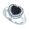 Image 1 : 10KT White Gold 0.59CTW DIAMOND MICRO PAVE RING