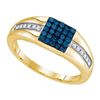 Image 1 : 10K Yellow-gold 0.50CTW BLUE DIAMOND FASHION MENS RING