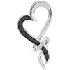 Image 1 : 10KT White Gold 00.10CTW BLACK DIAMOND FASHION PENDNAT