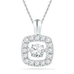 10KT White Gold 0.26CTW DIAMOND FASHION PENDANT