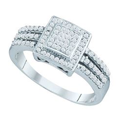 10KT White Gold 0.35CTW DIAMOND MICRO PAVE RING