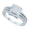 Image 1 : 10KT White Gold 0.35CTW DIAMOND MICRO PAVE RING