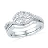 Image 1 : 10KT White Gold 0.25CTW DIAMOND FASHION BRIDAL SET