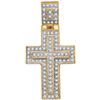 Image 1 : 10kt Yellow Gold Mens Round Diamond Layered Christian C
