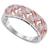 Image 1 : 10KT White Gold Two Tone 0.09CTW DIAMOND FASHION BAND