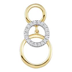 10KT Yellow Gold Two Tone 0.15CTW DIAMOND CIRCLE LADIES