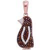 Image 1 : 10KT Rose Gold 0.25CTW DIAMOND MICRO-PAVE PENDANT