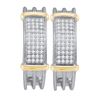 Image 1 : 10KT White Gold 0.25CTW DIAMOND MICRO PAVE HOOPS